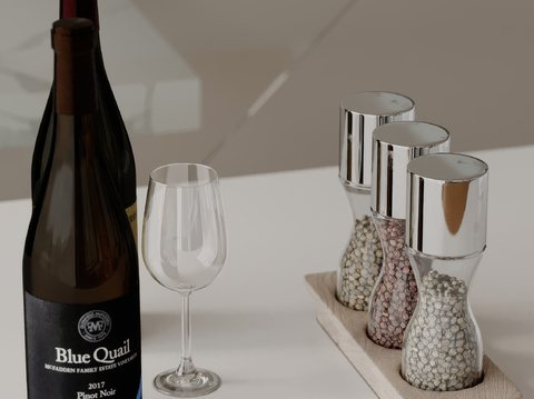  酒水 酒瓶 洋酒 高脚杯su模型 