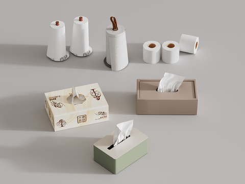  生活用品 纸巾盒 抽纸盒 餐巾纸su模型 