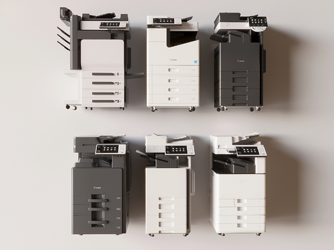  复印机 扫描仪 传真机su模型 