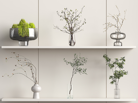  水生植物 绿植摆件su模型 