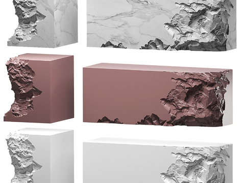  大理石前台 接待台 服务台su模型 