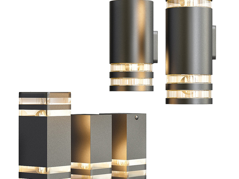  户外灯 景观灯 庭院灯 地灯su模型 