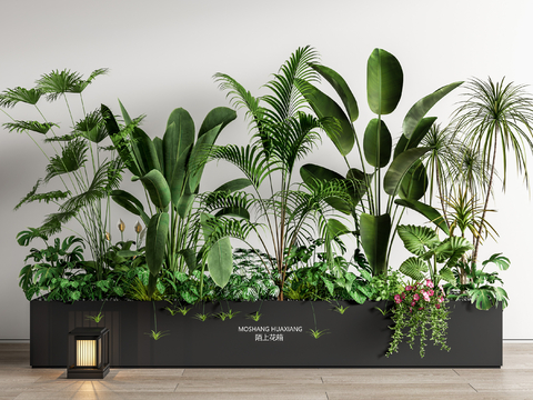  植物堆 外摆花箱su模型 