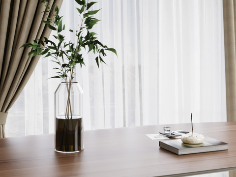  水生植物 水培绿植su模型 