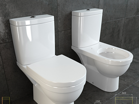  智能马桶 坐便器su模型 