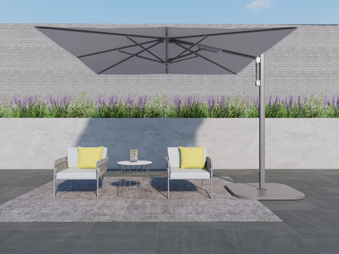  户外椅 庭院椅 桌几su模型 