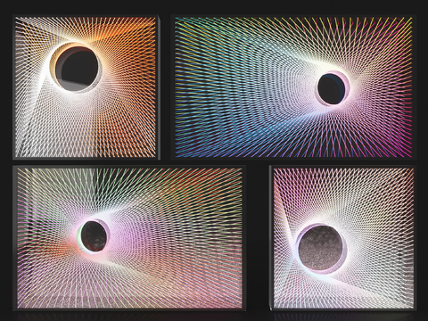  幻彩灯箱 霓虹灯 渐变灯光su模型 