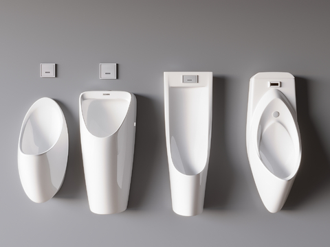  小便器 小便斗 尿斗su模型 