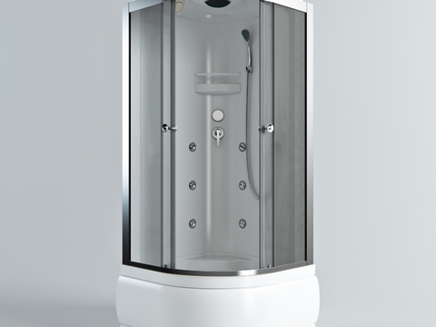  现代淋浴间 冲凉房su模型 