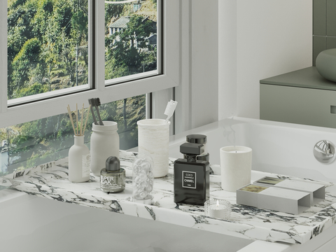  洗浴用品 牙刷 香薰 香水su模型 