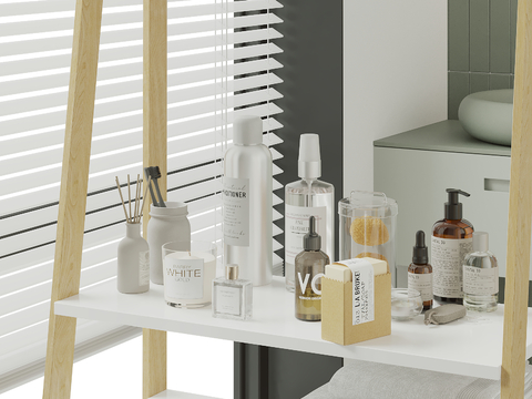  洗浴用品 洗发水 香皂 香薰 牙刷su模型 