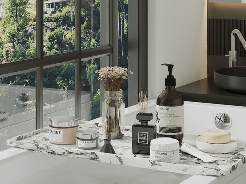  洗浴用品 洗发水 香薰 香皂su模型 