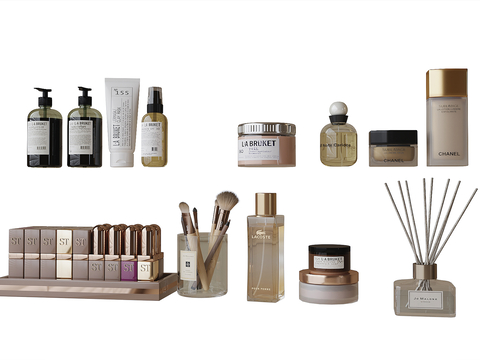  洗护用品 香水 化妆品su模型 