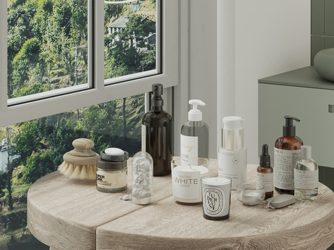  洗浴用品 洗发水 沐浴露 香薰su模型 