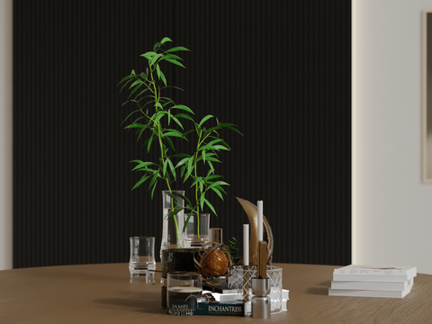  水生植物 水培绿植su模型 