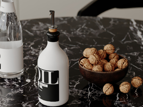  食物 食品 坚果 核桃su模型 