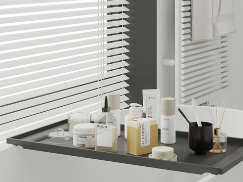  洗浴用品 洗发水 沐浴露 香皂su模型 