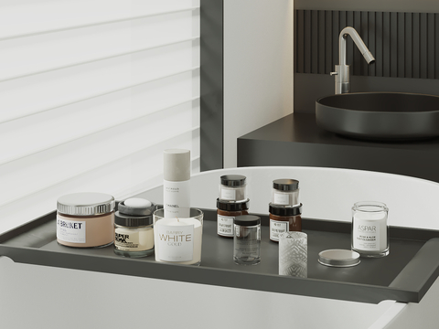  洗浴用品 洗发水 沐浴露 香薰灯su模型 