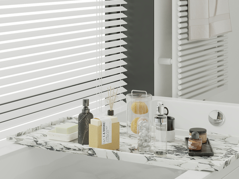  洗浴用品 香皂 洗发水 沐浴露su模型 