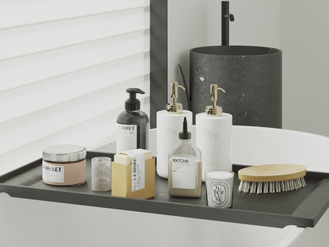  洗浴用品 洗发水 沐浴露 香薰su模型 