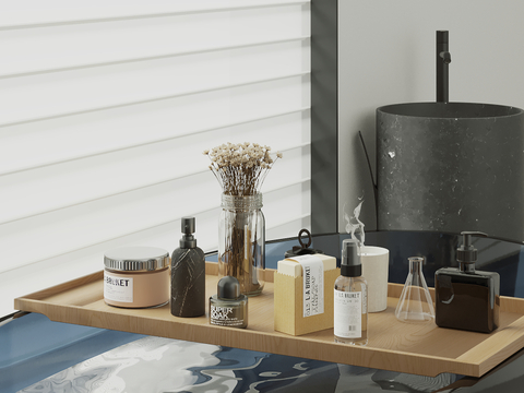  洗浴用品 洗发水 沐浴露 香皂su模型 