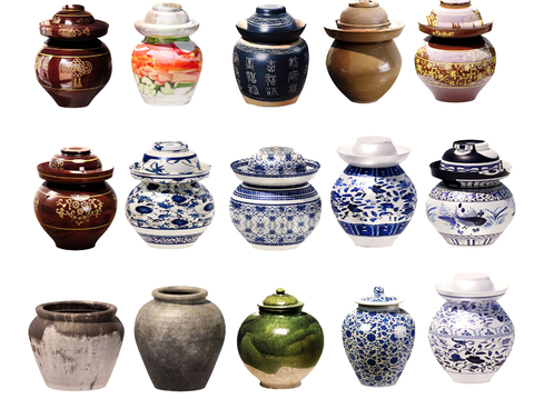  中式坛子 泡菜坛 酒坛 酒缸 器皿su模型 