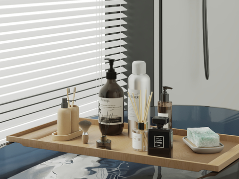  洗浴用品 洗发水 沐浴露 香皂su模型 