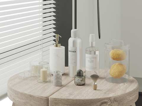  洗浴用品 洗发水 沐浴露 香薰灯su模型 