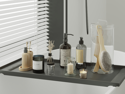  洗浴用品 洗发水 沐浴露 香薰灯su模型 