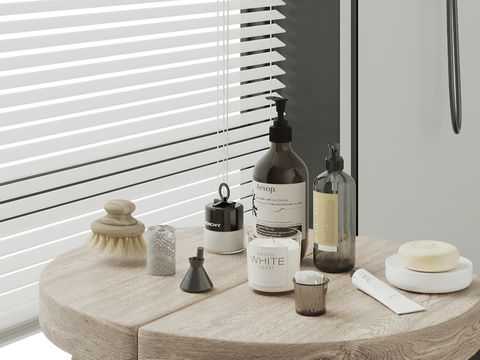  洗浴用品 洗发水 沐浴露 香皂su模型 