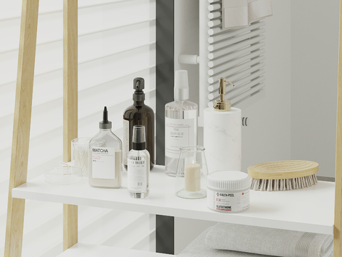  洗浴用品 洗发水 沐浴露 香薰灯su模型 