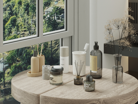  洗浴用品 洗发水 沐浴露 香皂su模型 