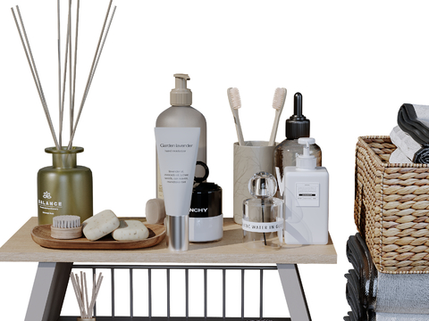  洗护用品 卫浴用品su模型 