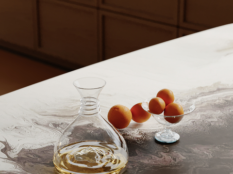  水壶 果盘su模型 