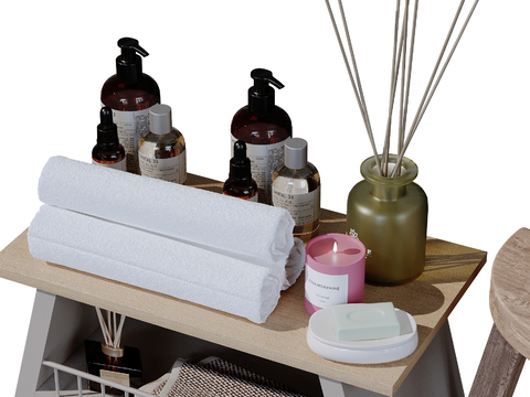  洗护用品 卫浴用品su模型 