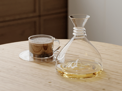  咖啡 咖啡杯 水壶su模型 