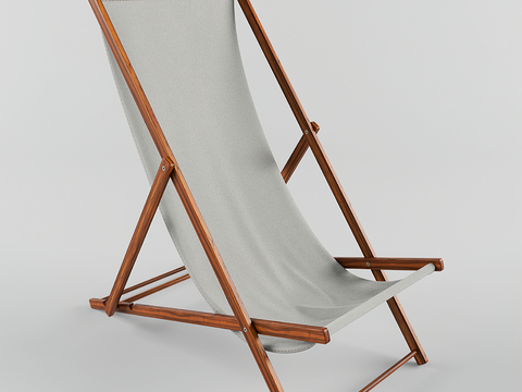  侘寂躺椅 休闲躺椅su模型 