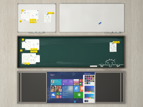  现代画板 黑板 白板 写字板su模型 