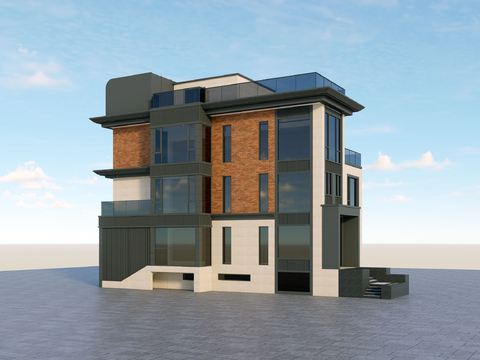 独栋别墅外观su模型