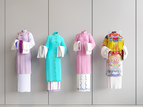  京剧戏服 古装服装su模型 