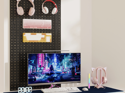  电脑 鼠标 显示屏 手机耳机su模型 