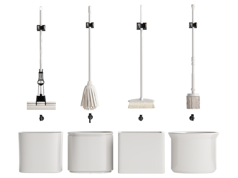  现代拖把池su模型 