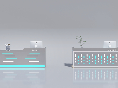  现代收银台su模型 