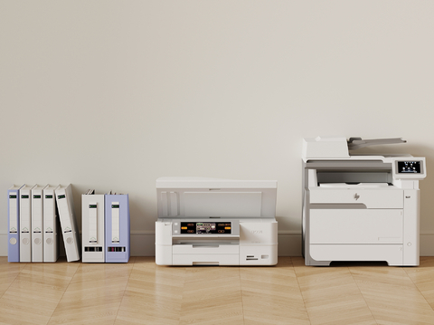  现代打印机 复印机 办公用品su模型 