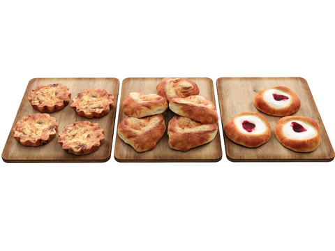  食物 面包 点心su模型 