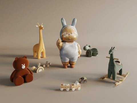  玩偶 玩具 动物su模型 