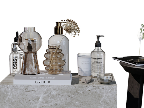  洗浴用品 洗发水 沐浴露 香薰灯su模型 