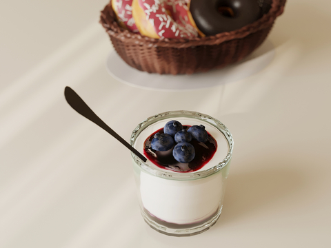  现代冰淇淋 食物su模型 