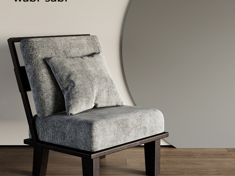  中古风休闲椅su模型 