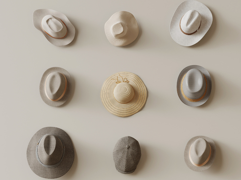  帽子 遮阳帽 贝雷帽su模型 